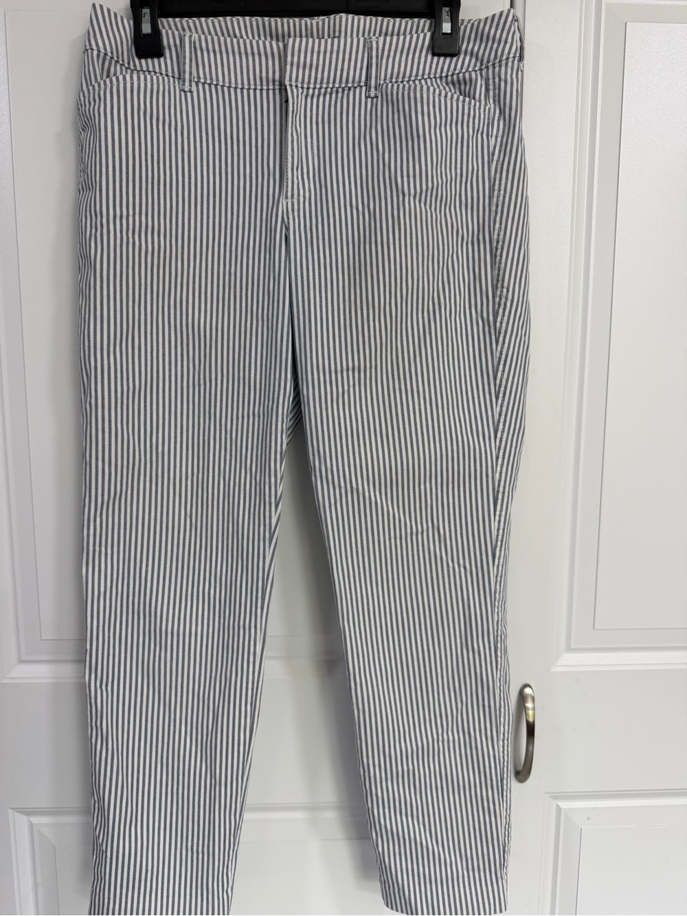 Old Navy Gray/blue and White Pinstripe Chinos